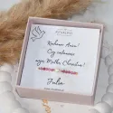 Bransoletka dla Matki Chrzestnej – Prośba o zostanie Matką Chrzestną | Perła i Różowy Turmalin | Personalizowany Prezent